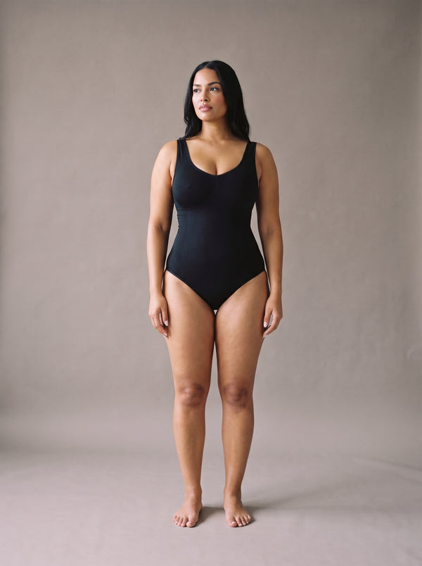 Aurora Sculpt Bodysuit – Black – Front
