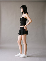 Mia Bandeau Skirt Set – Black – Side