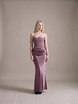 Sofia Bandeau Maxi Dress – Purple – Front