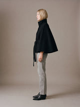 Astrid Cape Coat – Black – Side