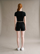 Remi Crop Tee Set – Black – Back