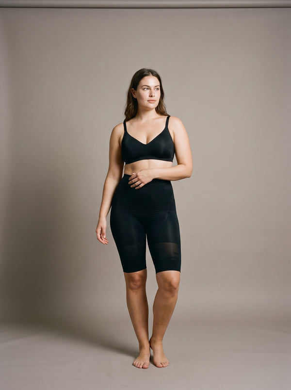 Nova Sculpt Shorts – Black – Front