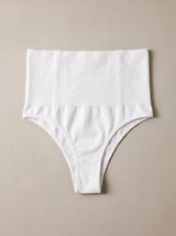 Eva Sculpt Thong – White – Front