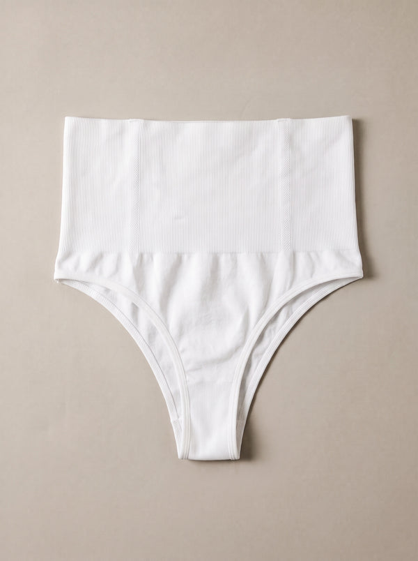 Eva Sculpt Thong – White – Front