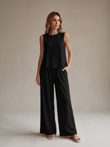 Sienna Lounge Set – Black – Front