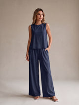 Sienna Lounge Set – Dark Blue – Front