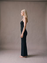 Amara Sculpt Maxi Dress – Black – Side
