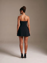 Coco Strapless Mini Dress – Black – Back