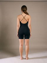 Luna Sculpt Romper – Black – Back
